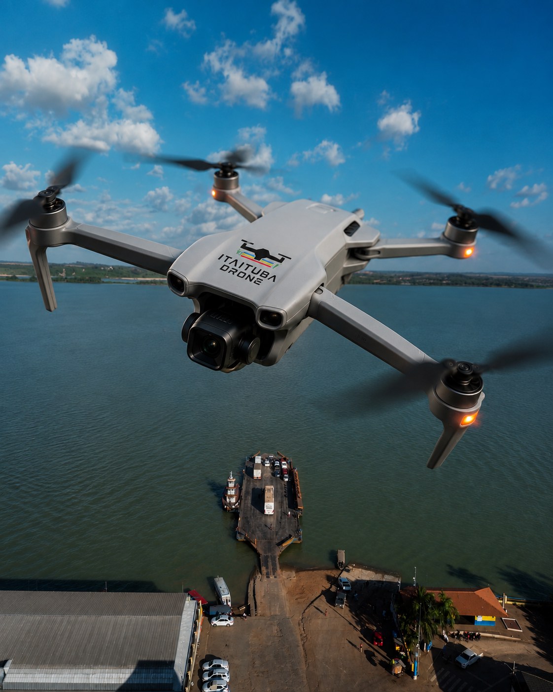 Drone Itaituba Drone sobrevoando o rio Tapajós